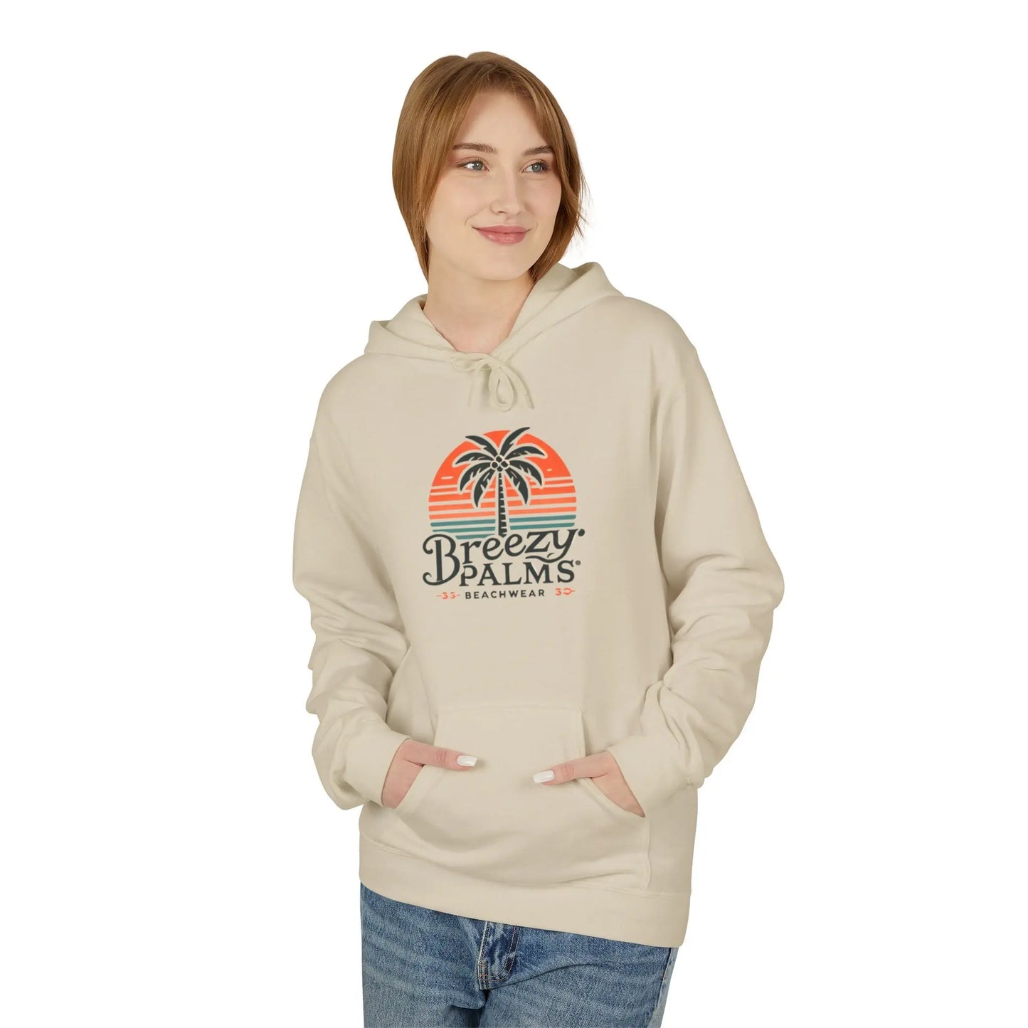 Breezy Palms Beachwear Woman’s Hoodie - Ride the Waves & Wear the Vibes Printify