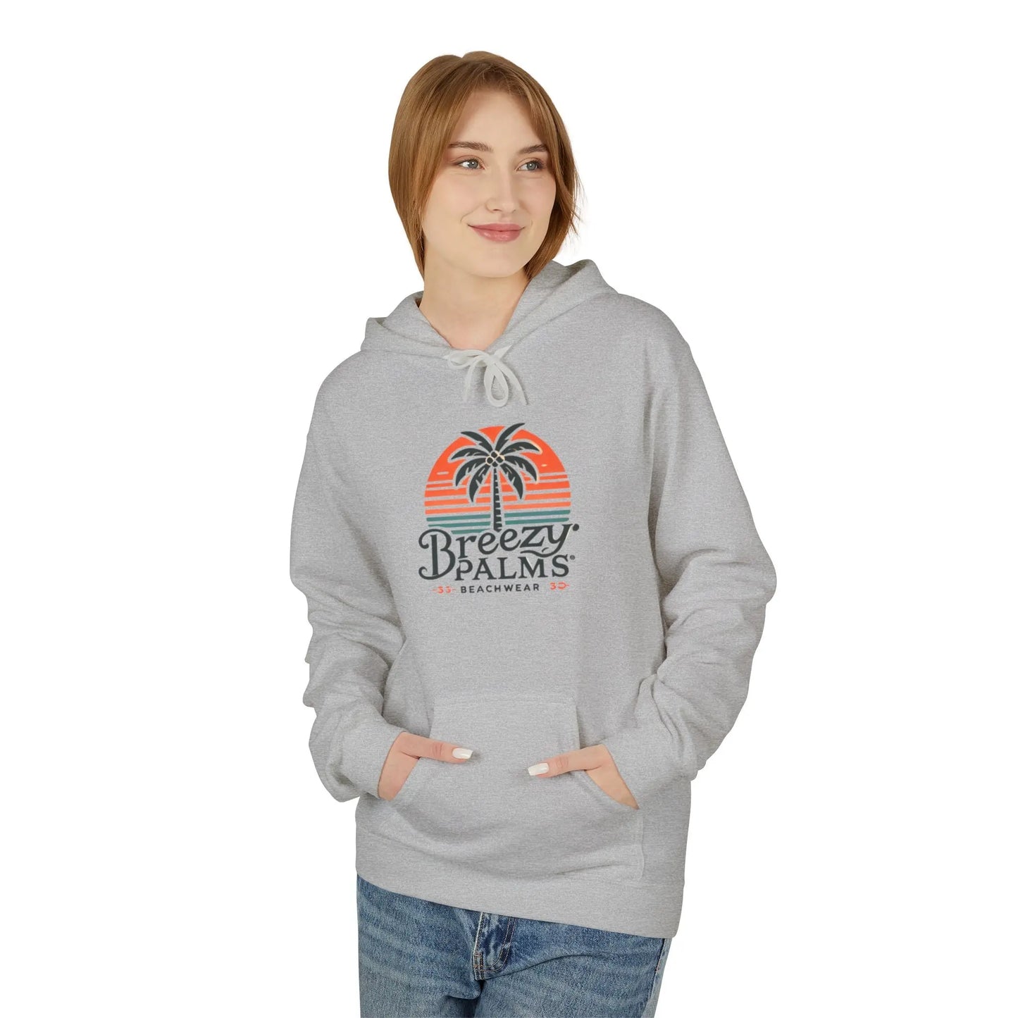 Breezy Palms Beachwear Woman’s Hoodie - Ride the Waves & Wear the Vibes Printify