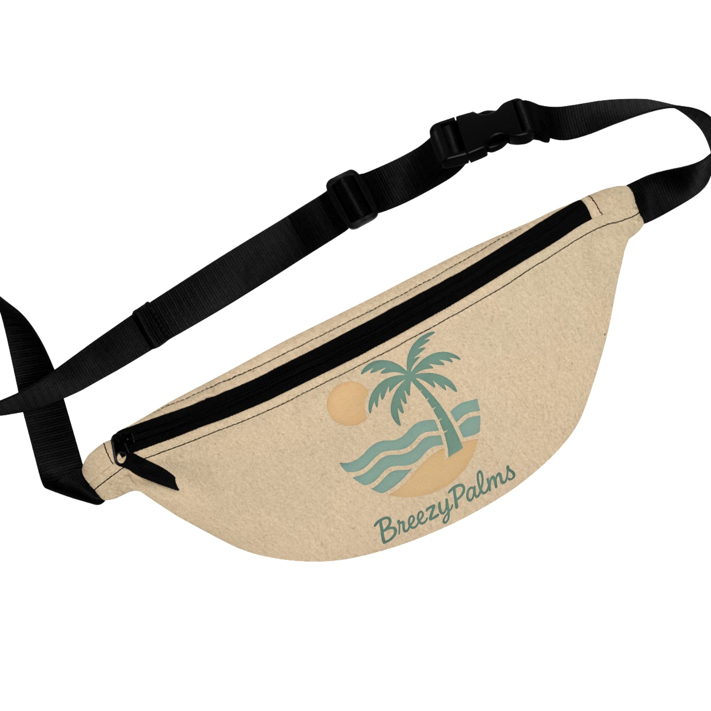 Beachy Vibes Fanny Pack - Perfect for Travel, Festivals, Vacations, and Everyday Use, with BreezyPalms Design